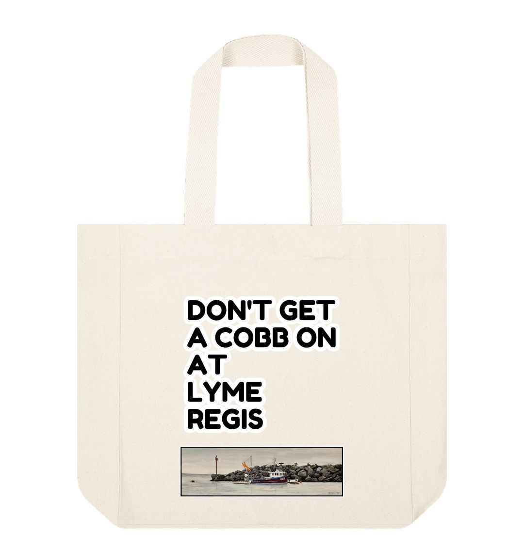 Natural Don't Get A Cobb On At Lyme Regis (Version 3): Shopper Tote Bag