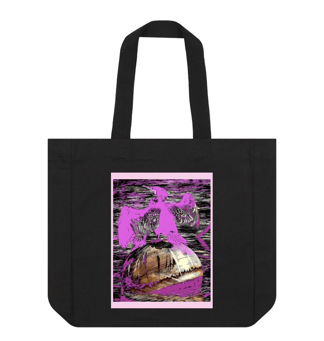 Black Cormorant At West Bay (Version: 29.1.6): Shopper Tote Bag