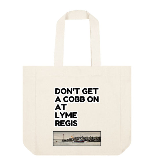 Natural Don't Get A Cobb On At Lyme Regis (Version 3): Shopper Tote Bag