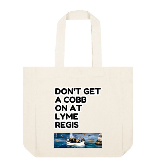 Natural Don't Get A Cobb On At Lyme Regis (Version 2): Shopper Tote Bag