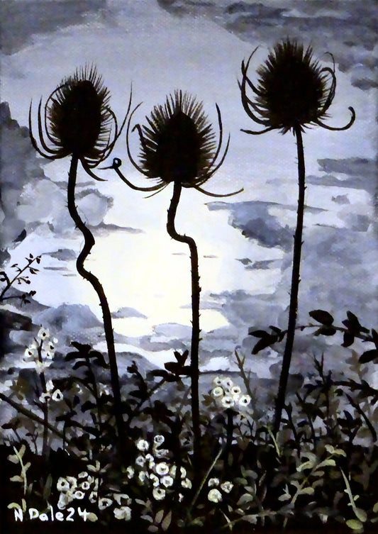 Teasels: Original Painting