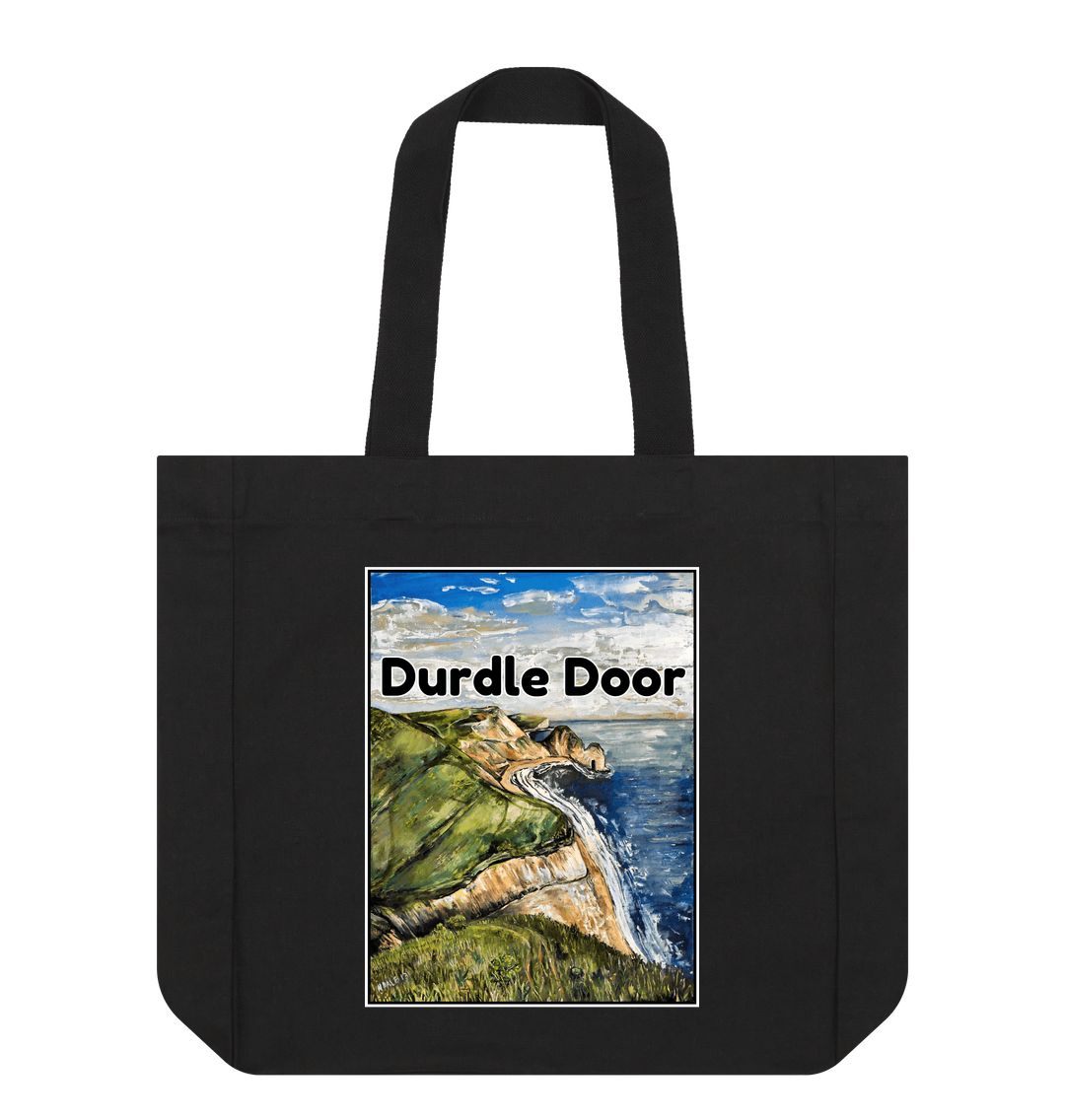 Black Durdle Door From The West: Shopper Tote Bag
