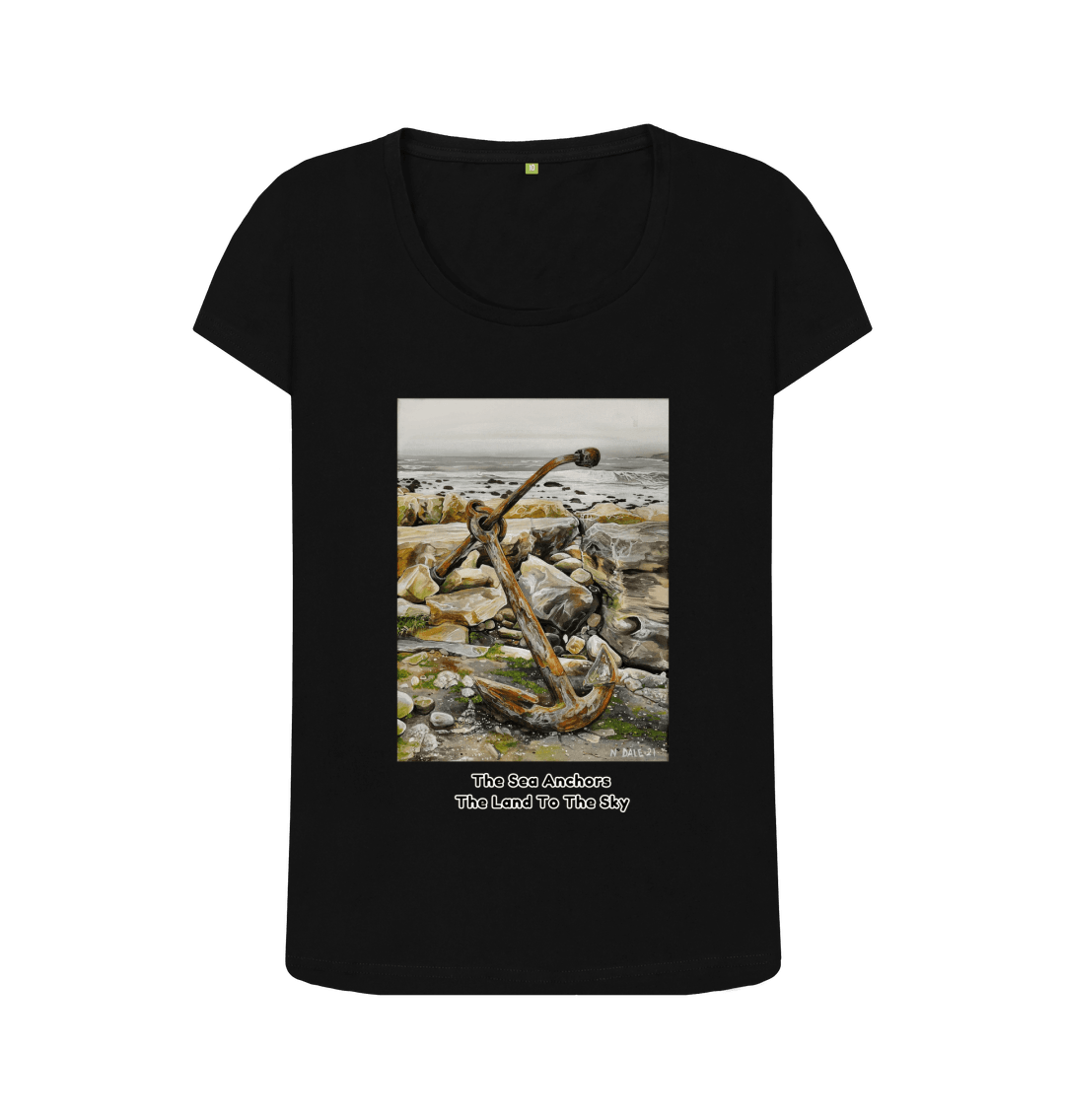 Black Printed T-shirt Front
