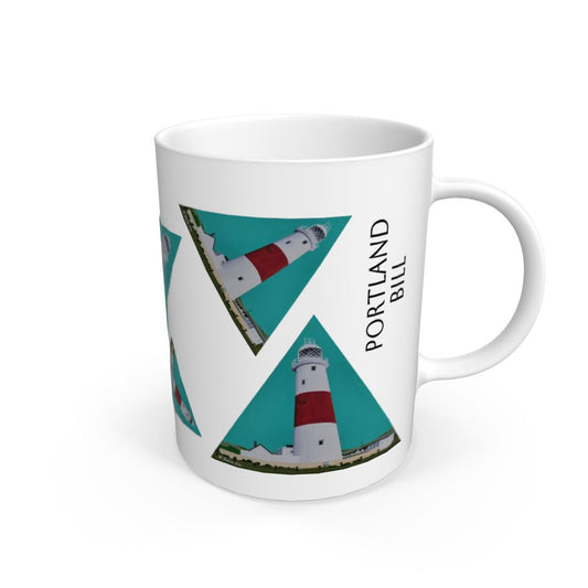 White Portland Bill Lighthouse Looking North (Version 2): White Mug