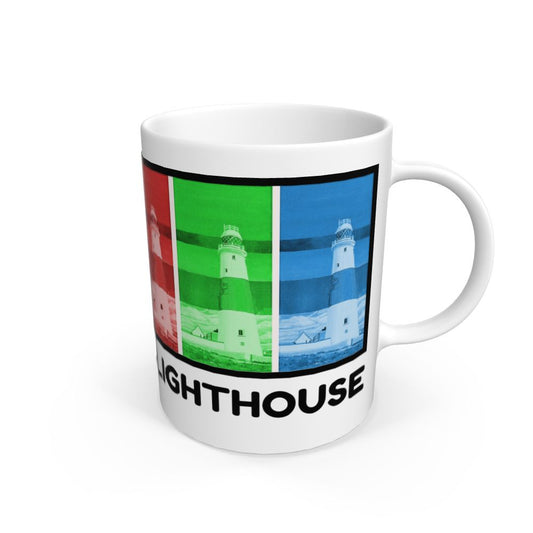 White Rothko's Work Experience At Portland Bill Lighthouse (Version 2-3): White Mug