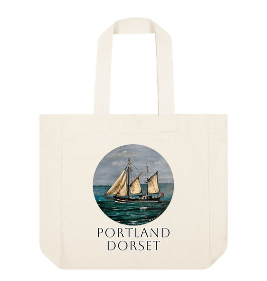 Natural Moonfleet Sailing Past Portland: Shopper Tote Bag