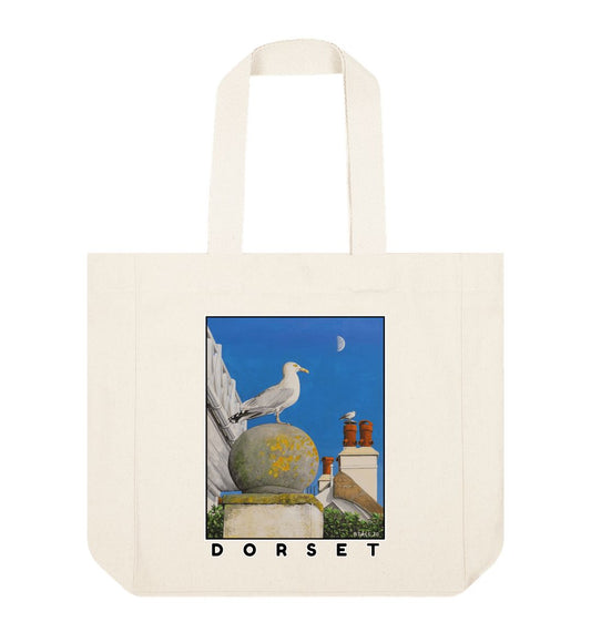 Natural A View Of The Sea At Lyme Regis: Shopper Tote Bag